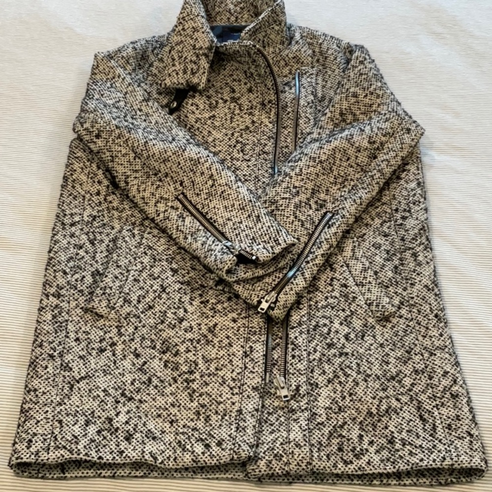 Madewell City Grid funnel neck coat